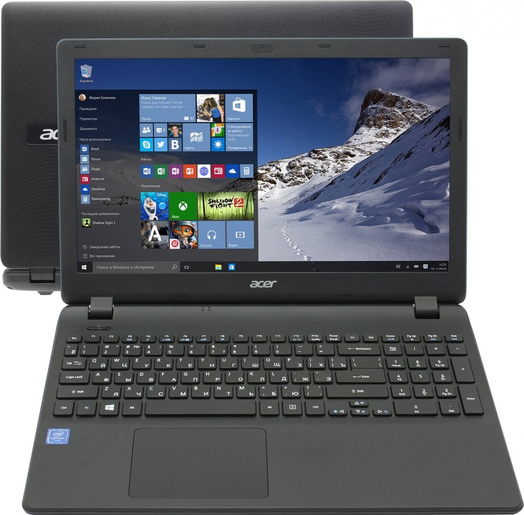 Ноутбук 15,6" Acer EX2519-P2YA intel N3710  /  4Gb  /  SSD128Gb  /  HD  /  WiFi  /  Win10