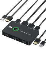 Переключатель KVM для 2 ПК (2xUSB+2xHDMI)