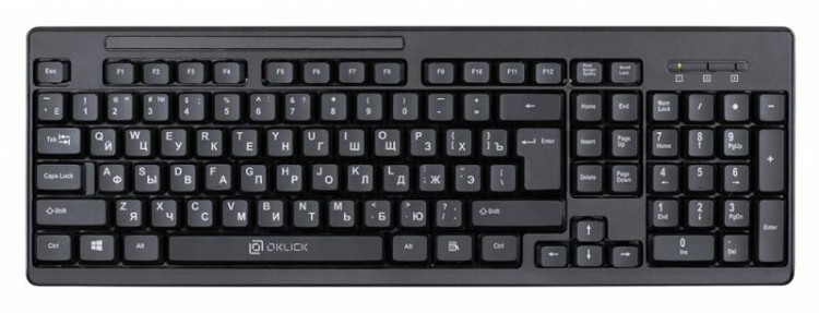 Клавиатура USB Oklick 110M 104КЛ