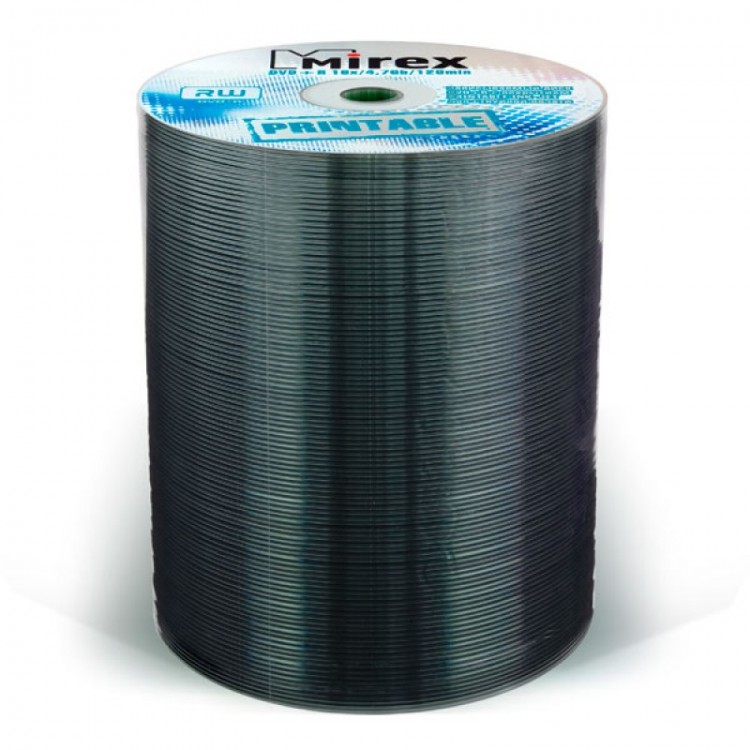 Диск DVD+R Mirex 4.7 Gb, 16x, Shrink (100), Ink Printable 100шт