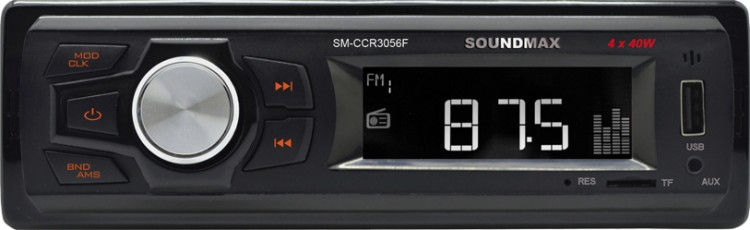 Автомагнитола Soundmax SM-CCR3056F 1DIN 4x40Вт