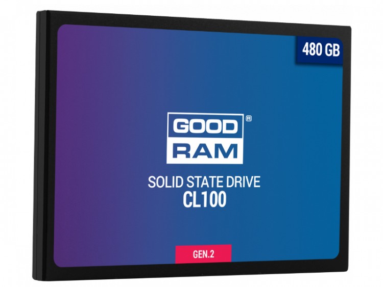 SSD 480 Gb Goodram SSDPR-CL100-480-G2 2.5" (-TBW  /  550:450 Мбайт  /  с) TLC
