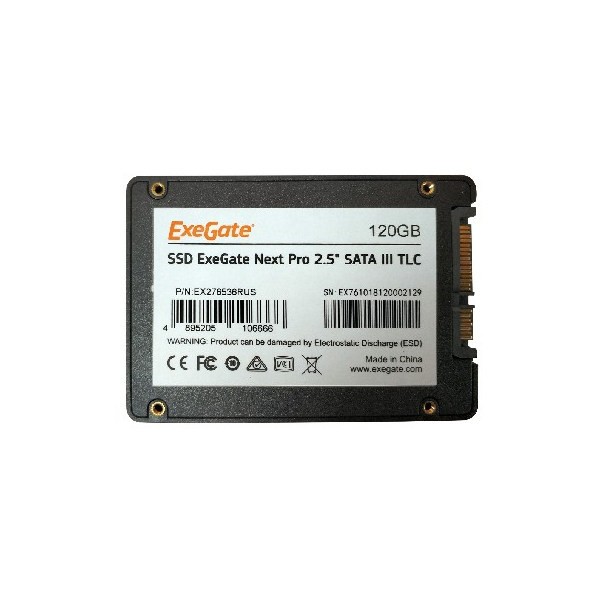 SSD 120 Gb ExeGate EX276536RUS UV500NextPro 2.5" (507:350 Мбайт  /  с) TLC