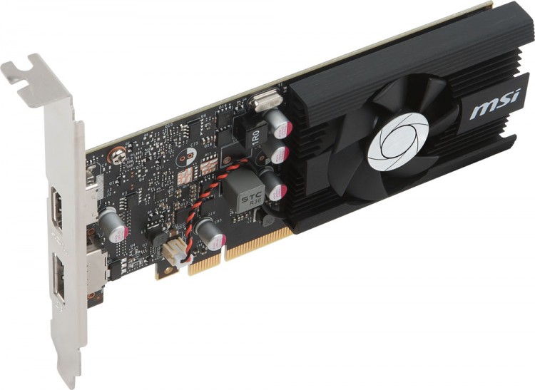 Видеокарта NVIDIA GeForce GT 1030 2Gb MSI <GT 1030 2G LP OC> 64bit GDDR5 HDMI+DP)