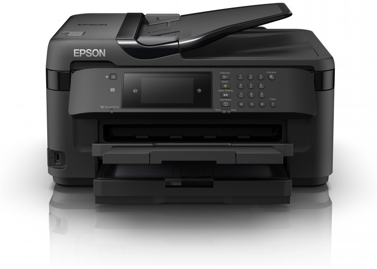 Принтер МФУ Epson WorkForce WF-7710  (A3  /  5760*1440dpi  /  13стр  /  4цв  /  струйный  /  WiFi  /  сетевой  /  факс)