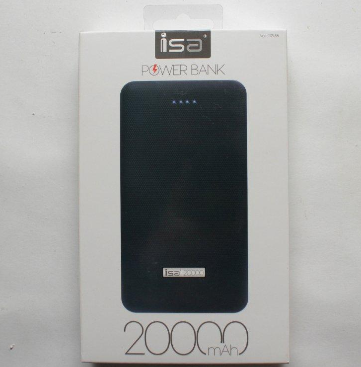 Внешний аккумулятор 20000 mAh ISA P4 (черный)