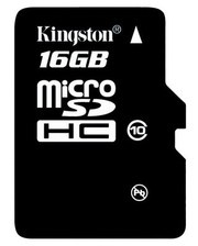 Флешка microSDHC 16Gb Kingston Class10 с адаптером