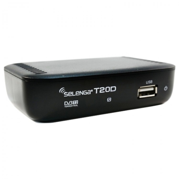 Цифровая приставка DVB-T2  /  DVB-T HD  /  SD Selenga T20 (RCA  /  HDMI  /  USB  /  IPTV  /  H.264)
