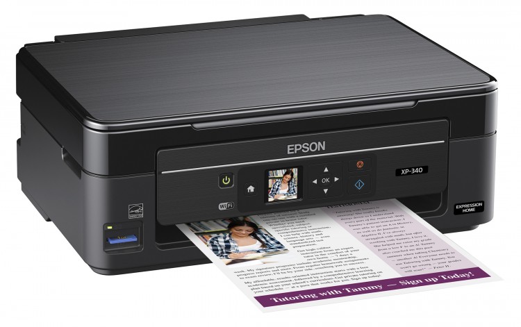 Принтер МФУ Epson  XP-340+снпч (A4  /  5760*1440dpi  /  6стр  /  4цв  /  струйный  /  WiFi)