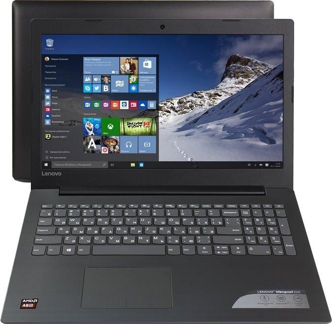 Ноутбук 15,6" Lenovo 320-15AST AMD A6-9220  /  4Gb  /  2Tb  /  R4  /  DVD-RW  /  WiFi  /  Win10