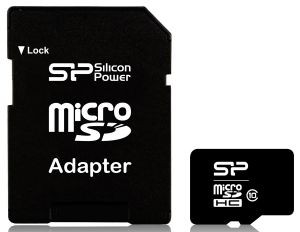 Флешка microSDHC 32Gb Silicon Power Class10 UHS-I с адаптером