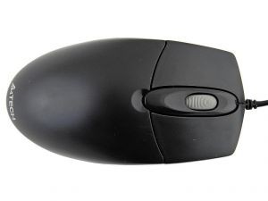 Мышь USB A4-Tech OP-720 Black 3btn+Roll  /  800dpi