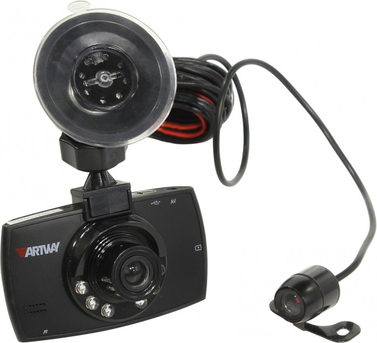 Авто видеорегистратор  Artway AV-520 (1920x1080  /  25к  /  120°  /  2.4"  /  2 камеры  /  Max32Gb)