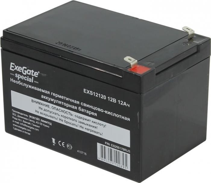 Аккумулятор ИБП Exegate EXS-12120 (70х101х90мм /  /  12В / 12Ач)