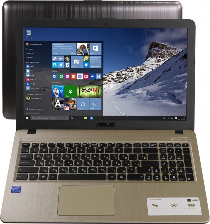 Ноутбук 15,6" Asus X540MA-GQ064T intel N4000  /  4Gb  /  500Gb  /  SVGA  /  WiFi  /  Win10