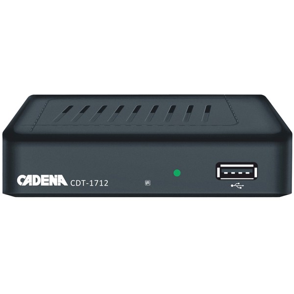 Цифровая приставка DVB-T2 CADENA <CDT-1712  /  DVB-T2> (3RCA  /  HDMI  /  USB)