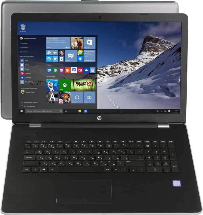 Ноутбук 17,3" HP 17-bs013ur intel i3-7100  /  8Gb  /  1Tb+128SSD  /  HD  /  DVD-RW  /  WiFi  /  Win10