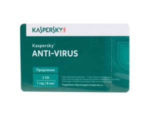 Продление Kaspersky Anti-Virus (1 год 2 ПК) (карта)
