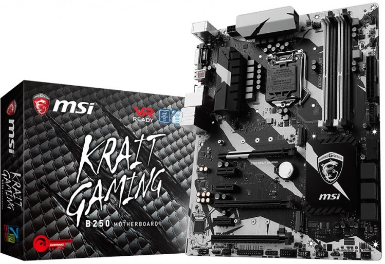 Материнская плата MSI B250M KRAIT GAMING (RTL) LGA1151 <B250> PCI-E HDMI+DVI GbLAN SATA ATX 4*DDR4