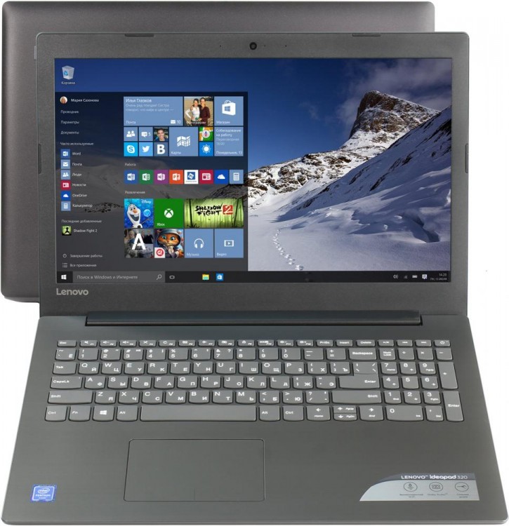 Ноутбук 15,6" Lenovo 320-15IAP Pen N4200  /  8Gb  /  1Tb  /  HD  /  DVD-RW  /  WiFi  /  Dos