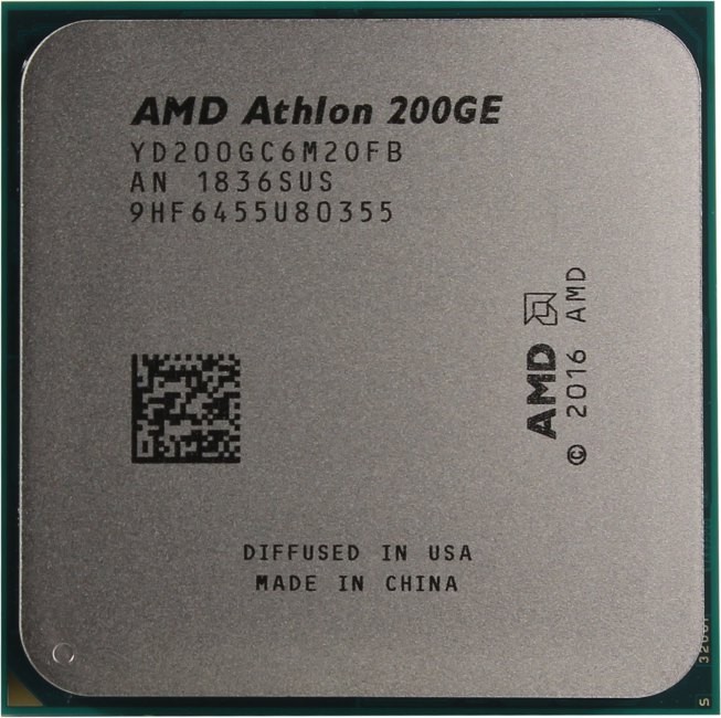 Процессор AMD 200GE AM4 (YD200GC6M2OFB) 3.2GHz  /  2  /  100MHz  /  35W (OEM)