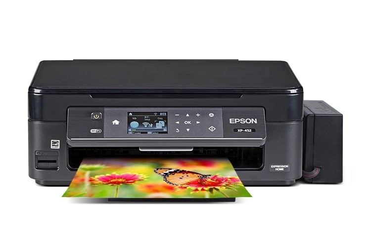 Принтер МФУ Epson XP-452+СНПЧ (A4  /  5760x1440dpi  /  10стр  /  4цв  /  струйный  /  WiFi)