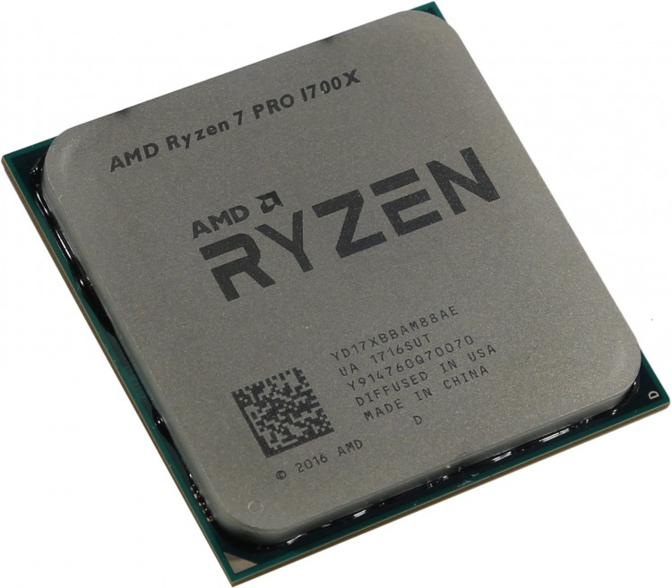 Процессор AMD Ryzen 7 PRO 1700 AM4 8core  /  4+16Mb  /  65W (OEM)