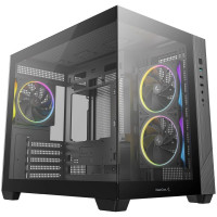Корпус (без блока питания) Micro-ATX DEEPCOOL CG330 3F (164мм / 410мм / 3xFAN) (черный)
