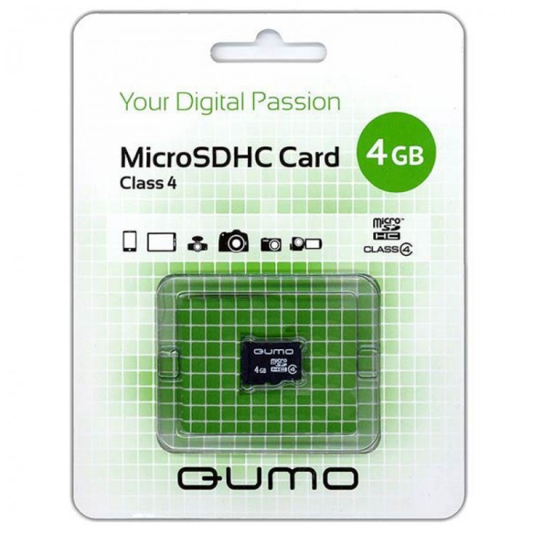 Флешка microSDHC 4Gb Qumo Class4