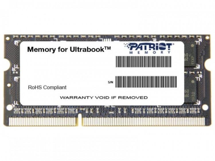 Память DDR3 SO-DIMM 4Gb <PC3-12800> Patriot <PSD34G1600L2S> CL11 1.35В