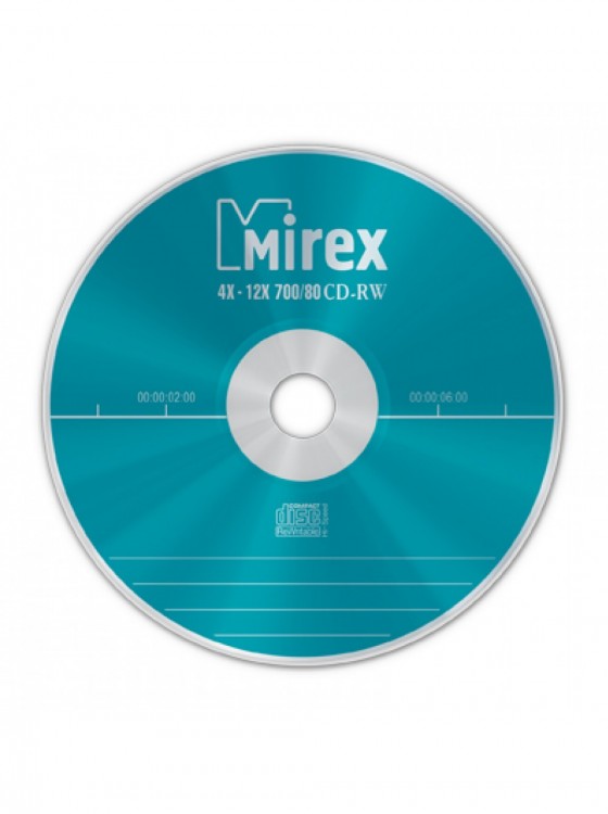 Диск CD-RW Mirex 700Mb 12x Cake Box (10шт)