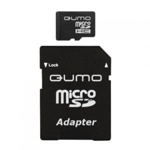 Флешка microSD 2Gb Qumo с адаптером SD