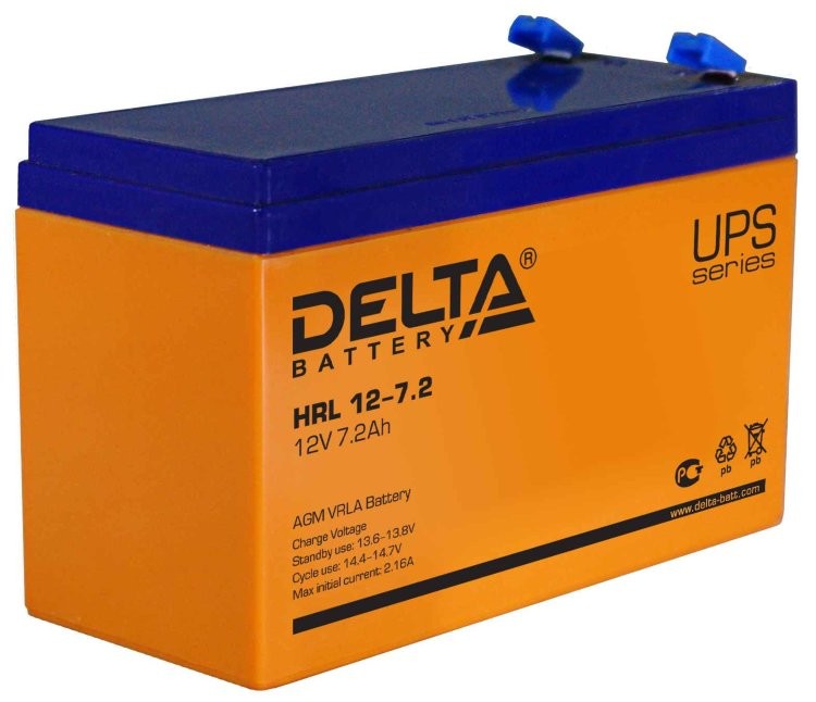 Аккумулятор ИБП Delta DTM 12-7.2 (12V, 7.2Ah)