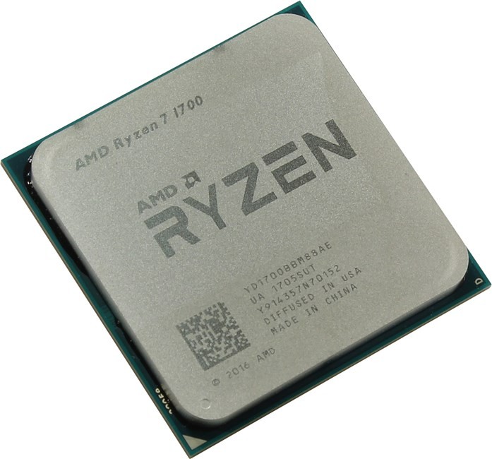 Процессор AMD Ryzen 7 1700 AM4 (YD1700BBM88AE) 3.0 GHz  /  8core  /  3+16Mb  /  65W Socket AM4 OEM