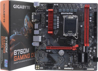 Материнская плата (1700) GIGABYTE B760M GAMING MicroATX / 2xDDR4 / 2xNVMe / HDMI+DP+VGA