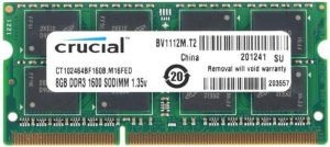 Память DDR3 SO-DIMM 4Gb <PC3-12800> Crucial <CT102464BF160B> CL11