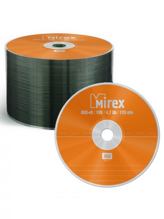 Диск DVD-R Mirex 4.7 Gb, 16x, Cake Box (50шт)