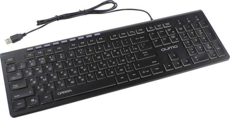 Клавиатура USB Qumo Gamma K36 104кл. подсветка