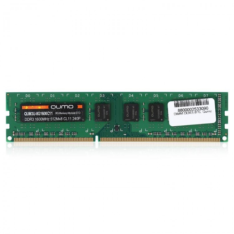 Память DDR3 8Gb <PC3-12800> QUMO <QUM3U-8G1600C11R>