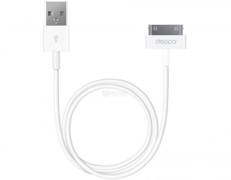Кабель Apple 30-pin -> USB 1.2м Deppa