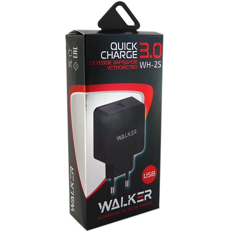 Зарядное уст-во WALKER 2.4A универсальное (QC  /  WH-25)