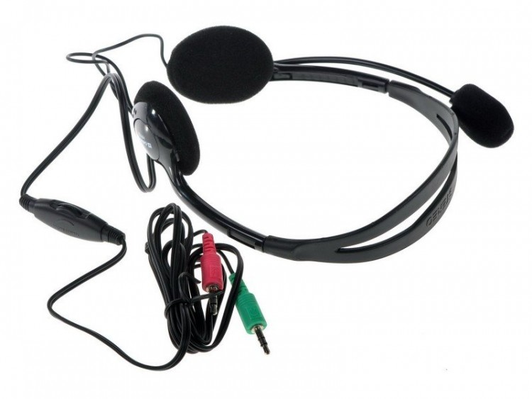 Полноразмерные наушники с микрофоном Defender HN-102 (18Гц–20кГц  /  1.8м  /  2x-jack3.5)+регулировка