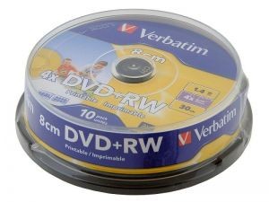 Диск DVD-R Verbatim 1.4Gb 4x Cake Box printable (10шт)