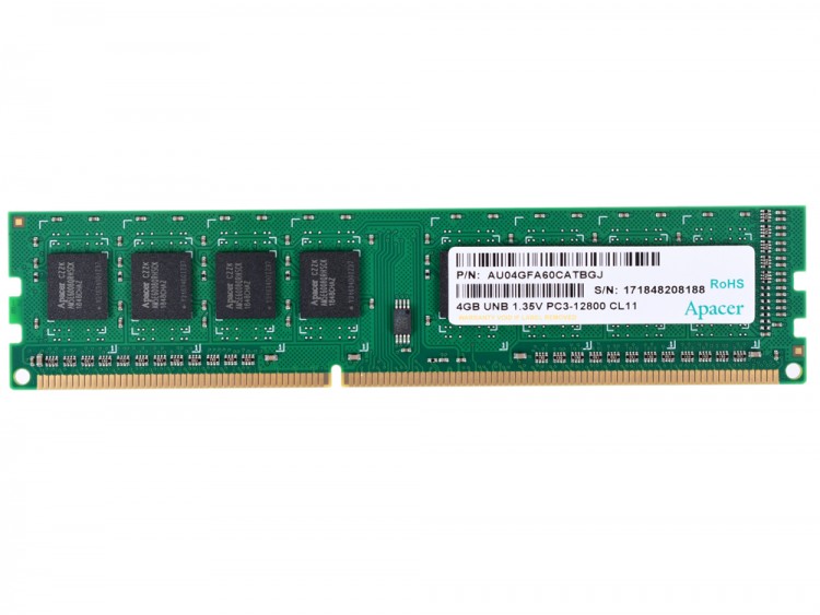 Память DDR3 4Gb <PC3-12800> Apacer <AU04GFA60CATBGJ>