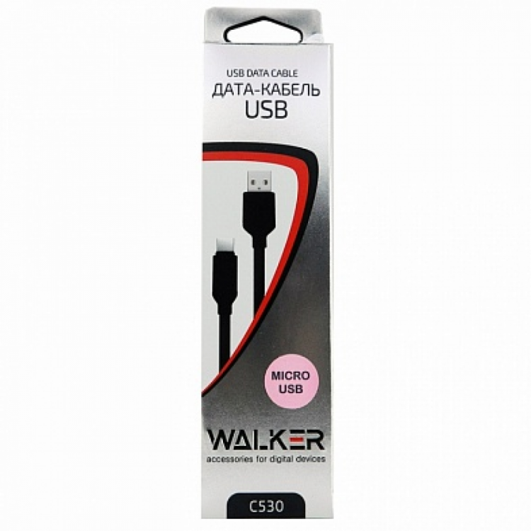 Кабель microUSB -> USB 1.0м WALKER C530