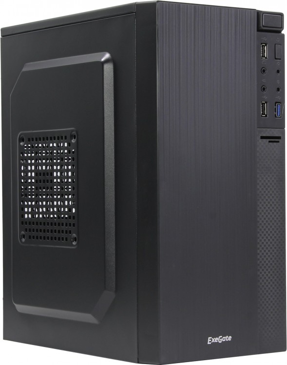 Корпус microATX 450W Exegate  BAA-104U Black, mATX, <AAA450, 80mm>, 2*USB+1*USB3.0, Audio
