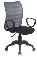 Кресло Бюрократ CH-599AXSN / 32T / TW-11 (спинка сетка, серая, сиденье черное)