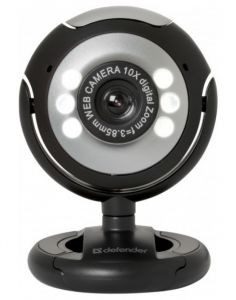 Веб-камера Defender C-110 (USB2.0  /  640x480  /  микрофон  /  подсветка)