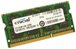 Память DDR3 SO-DIMM 4Gb <PC3-12800> Crucial <CT51264BF160B(J)> CL11