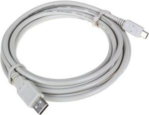 Кабель miniUSB -> USB 1.0м Telecom <A-MINI 5P> White